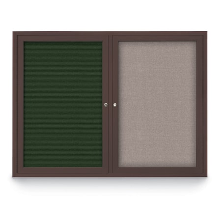 United Visual Products Corkboard, Rubber/ Satin, 24" x 36" UV402-SATIN-RUBBER